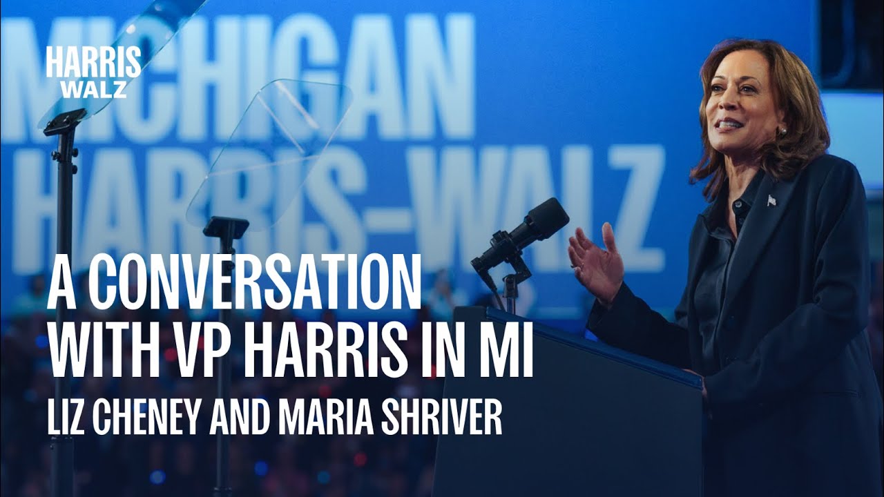 VP Kamala Harris Conversation in Michigan with Liz Cheney & Maria S...